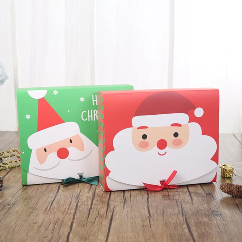 Изображение товара: Большая Рождественская подарочная коробка для конфет коробка для печенья большая рождественская подарочная упаковочная коробка для конфет 31x25x8cm