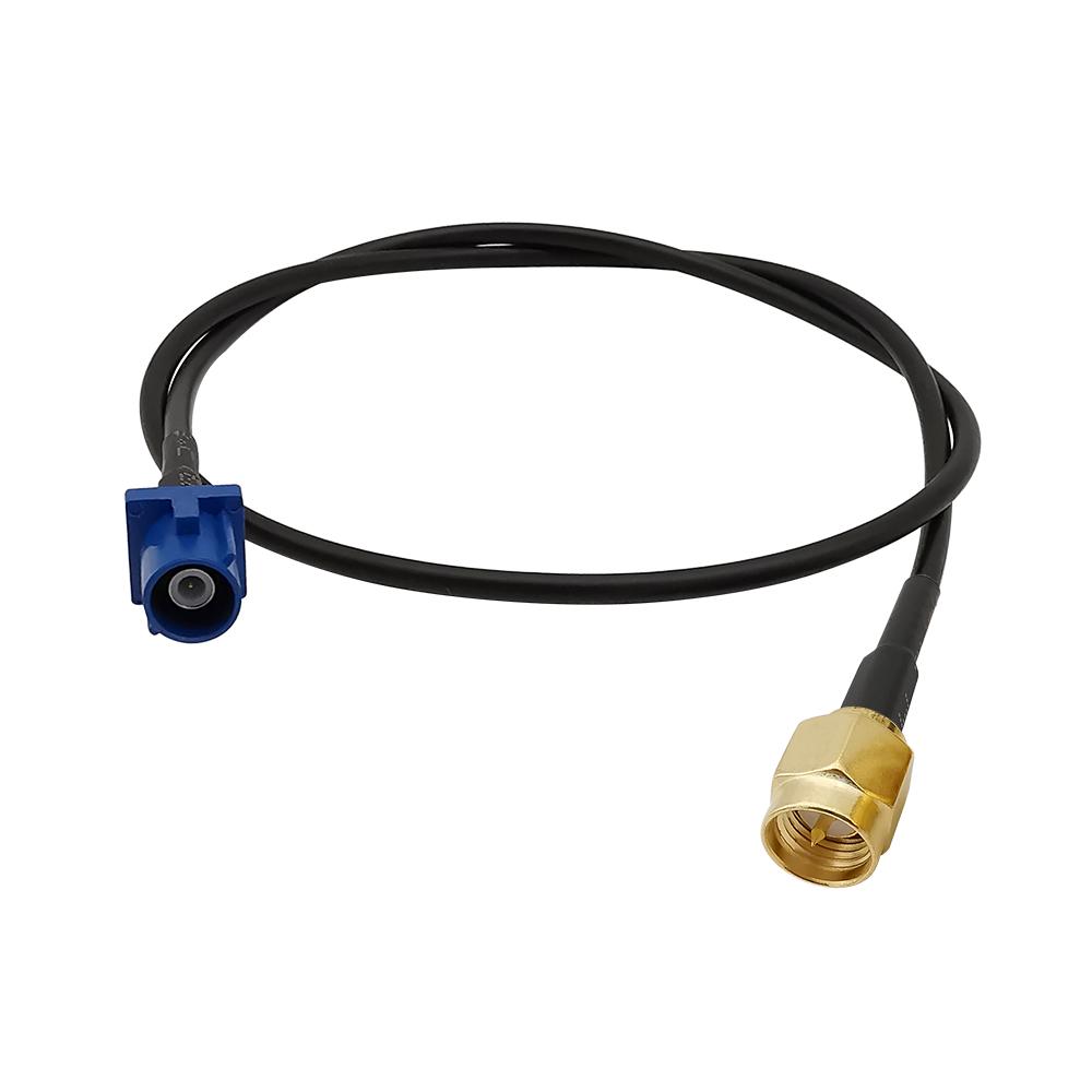 Изображение товара: 1 шт. адаптер синий Fakra C штекер SMA штекер Соединительный кабель RG174 GPS антенна отрезок провода расширения соединительные кабели 10 см-3 м