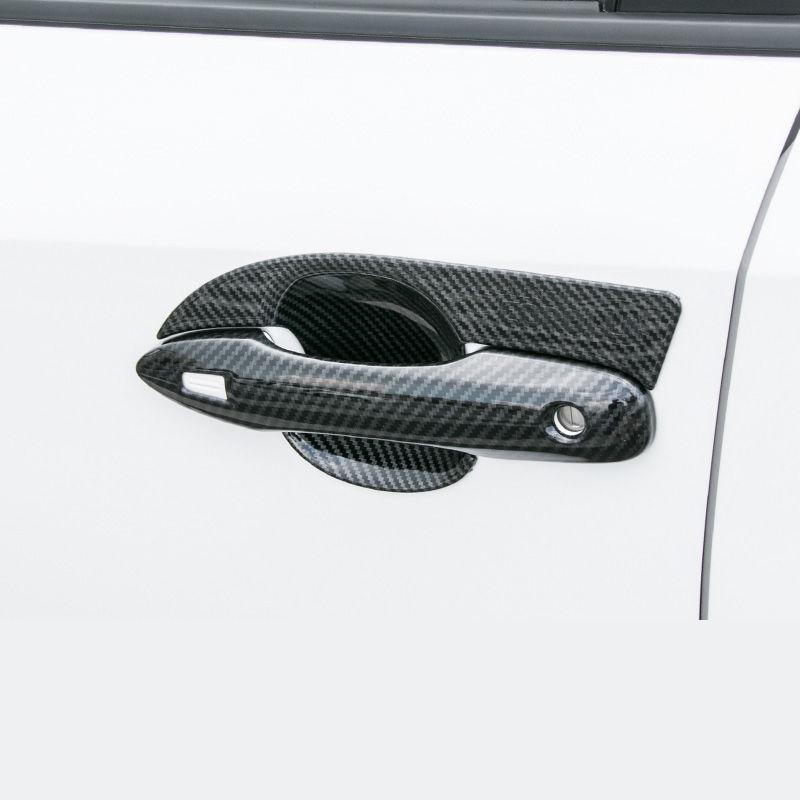 Изображение товара: Горячее углеродное волокно Автомобильная дверная ручка Чаша крышка чашки Накладка для Toyota Corolla E210 2019 2020