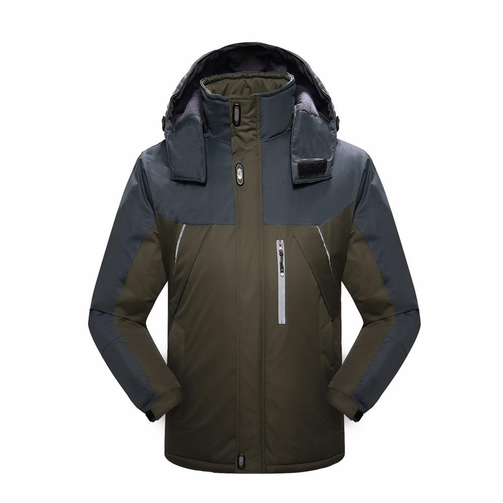 Изображение товара: Теплая куртка на флисовой подкладке большого размера Мужская зимняя утепленная водонепроницаемая куртка