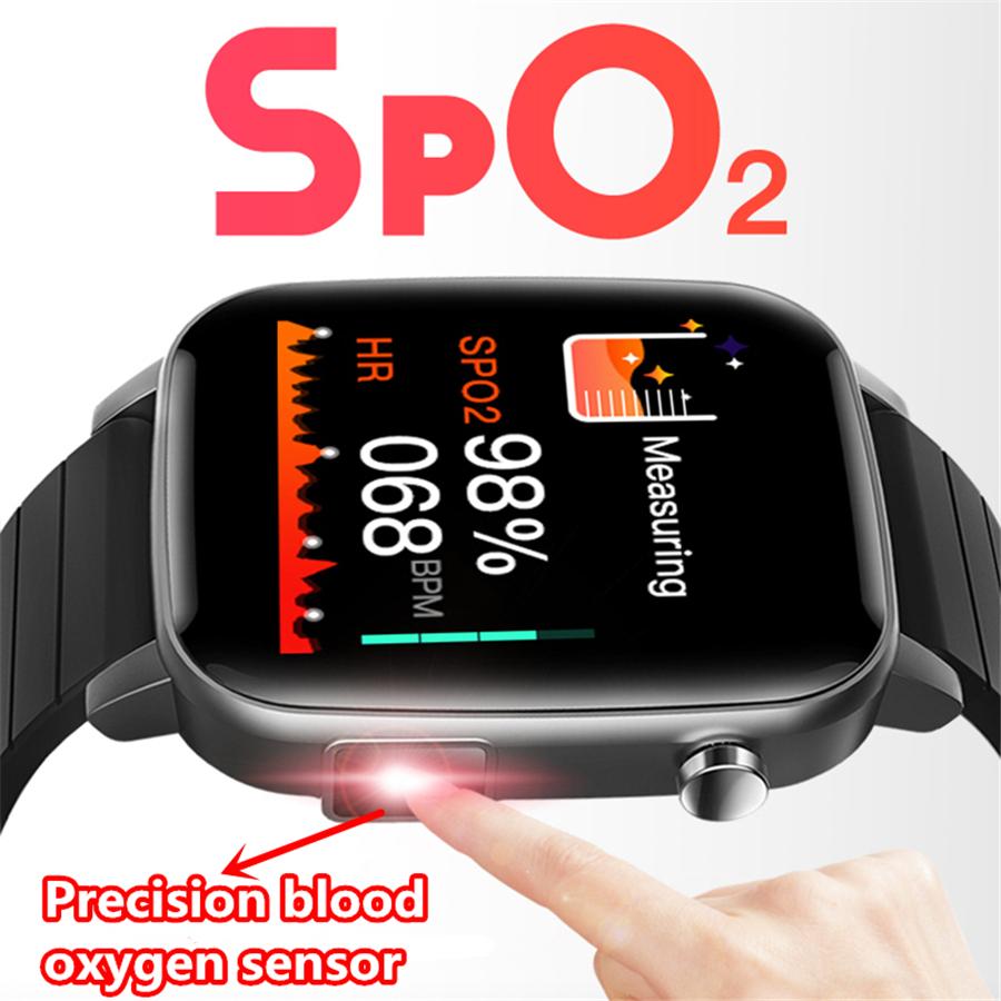 Изображение товара: 2021 SP1 спортивные мужские и женские умные часы с измерением температуры тела и пульса, настоящие медицинские Смарт-часы SPO2 с измерением уровня кислорода в крови