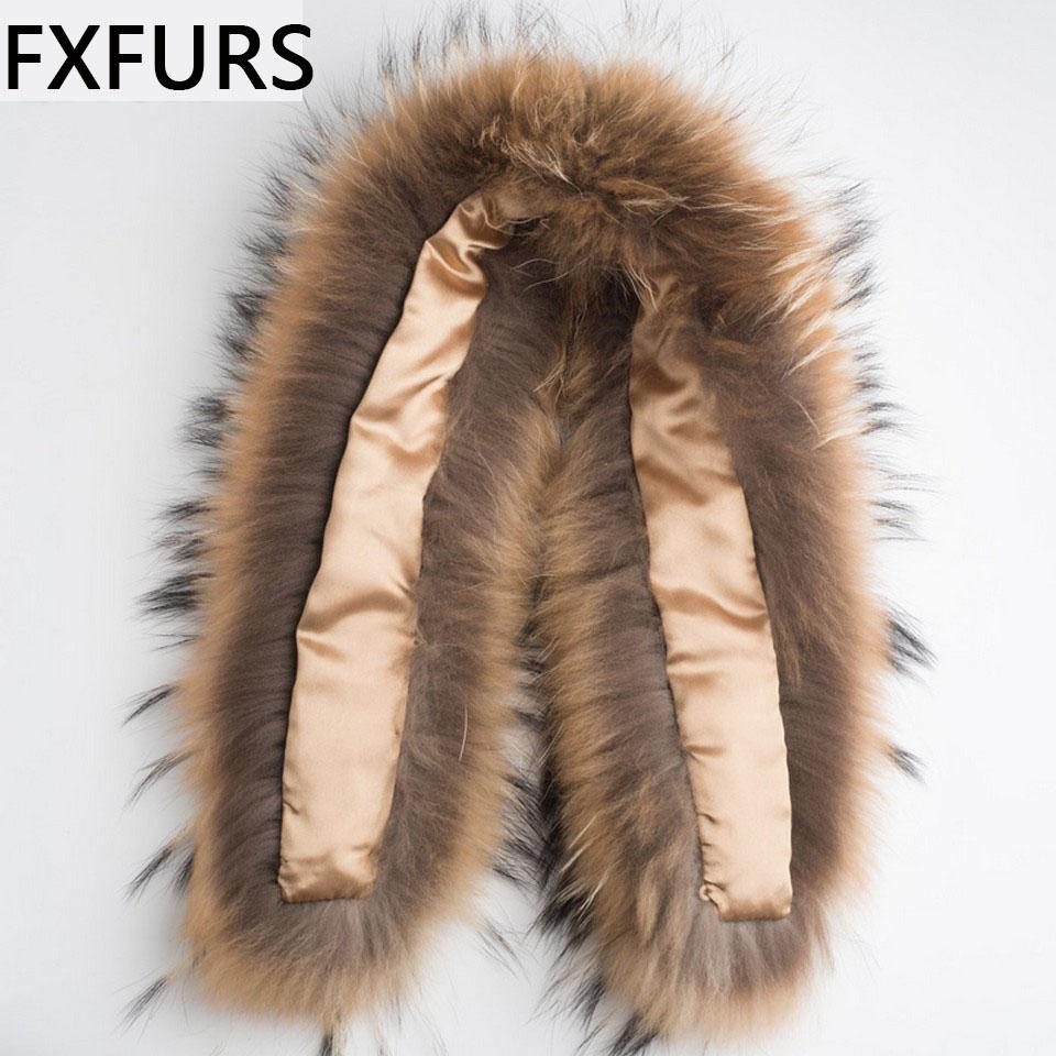 Изображение товара: Шарф FXFURS из натурального меха енота, женский, 100% натуральный мех енота, зимний, теплый, меховой воротник-шарф