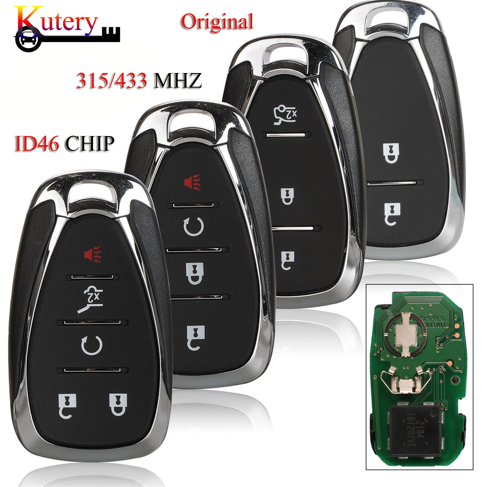 Изображение товара: Оригинальный дистанционный умный Автомобильный ключ Kutery для Chevrolet 2/3/4/5 кнопок без ключа-Go FCCID: HYQ4AA/HYQ4EA 315/433MHZ ID46 чип