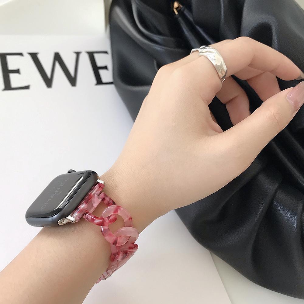 Изображение товара: Ремешок резиновый для apple Watch 6 5 4 band 42 мм 38 мм, прозрачный стальной браслет для наручных часов 44 мм 40 мм, для iwatch 6 series 5 4 3/2
