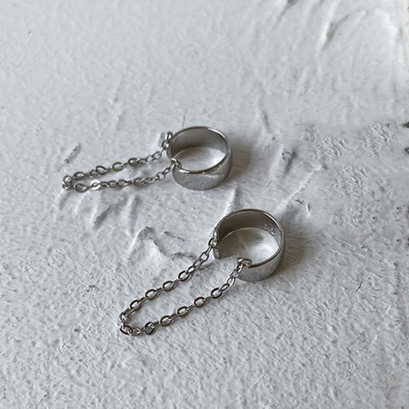 Изображение товара: Женские серьги-клипсы ElfoPlataSi из настоящего 925 пробы серебряного цвета с гладкой поверхностью без Сережки для пирсинга, ювелирные изделия DA1888