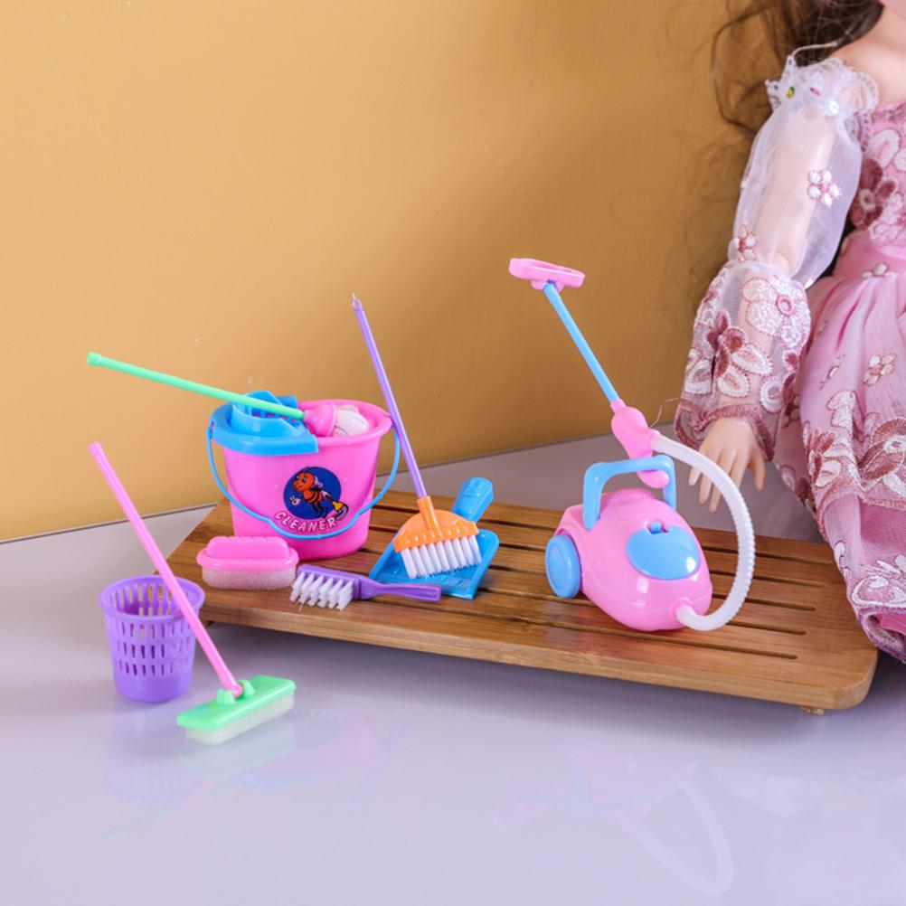 Изображение товара: 9 шт./компл. мини ролевые игры шваброй игрушки милые дети очистки мебельные инструменты комплект милый кукольный дом чистым игрушки #20