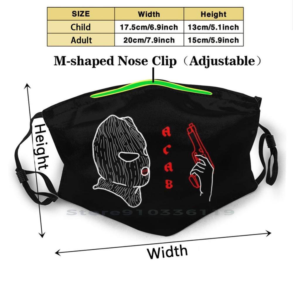 Изображение товара: Acab 2020 дизайн анти-Пылевой фильтр смываемая маска для лица для Acab полиция жестокость систематического расизма копы все копы плохие