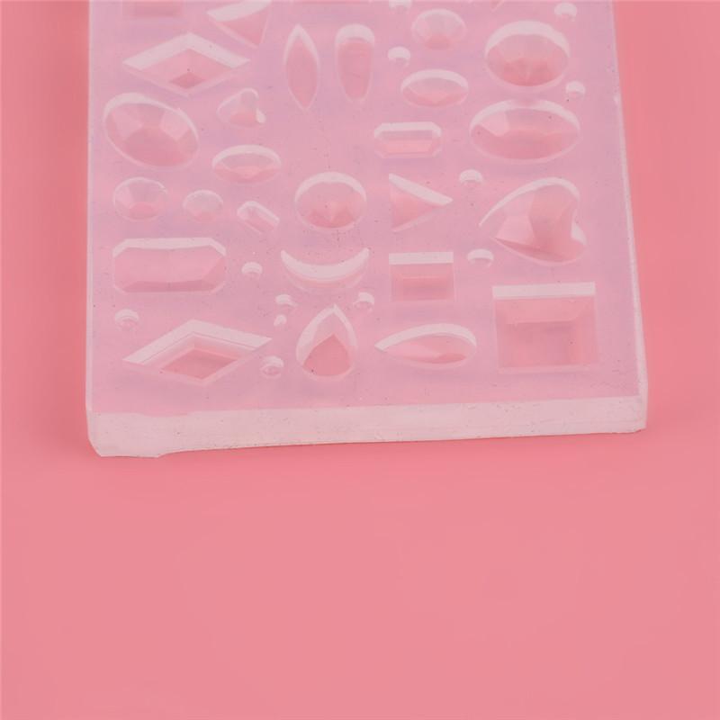 Изображение товара: 3D силиконовая форма для ногтей, ювелирная форма для украшения ногтей, геометрический прозрачный ручной работы, кристалл, эпоксидный инструмент для дизайна ногтей