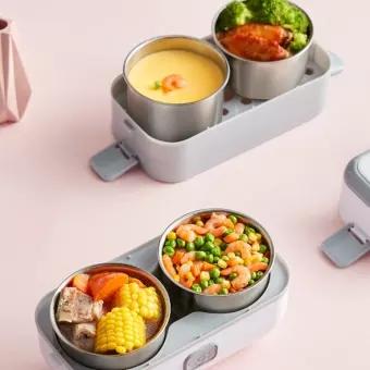 Изображение товара: Ланч-бокс с электрическим подогревом, портативная мини-рисоварка, чайник для приготовления пищи, мульти-нержавеющая сталь, внутренняя коробка бэнто, подогреватель еды
