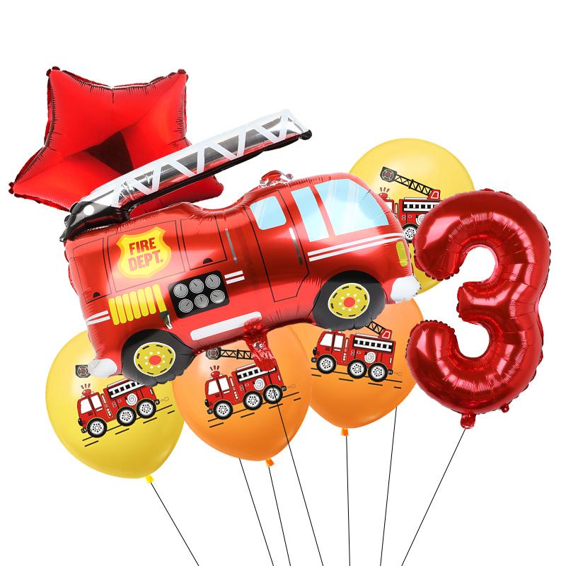 Изображение товара: Воздушные шары «пожарная машина» из фольги, 7 шт./лот