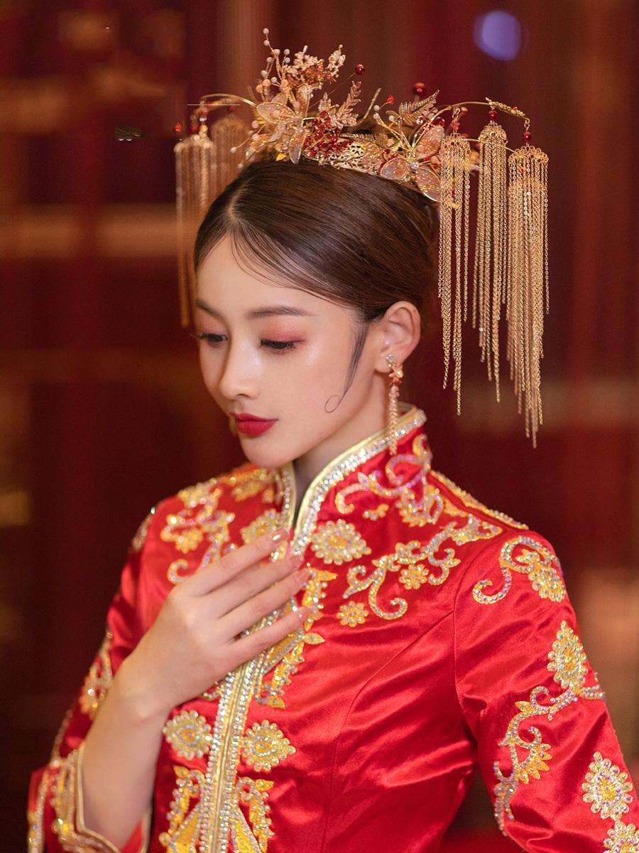Изображение товара: Корона для волос NiuShuya в китайском стиле Hanfu, Женский традиционный головной убор, аксессуары для волос, классический ручной работы
