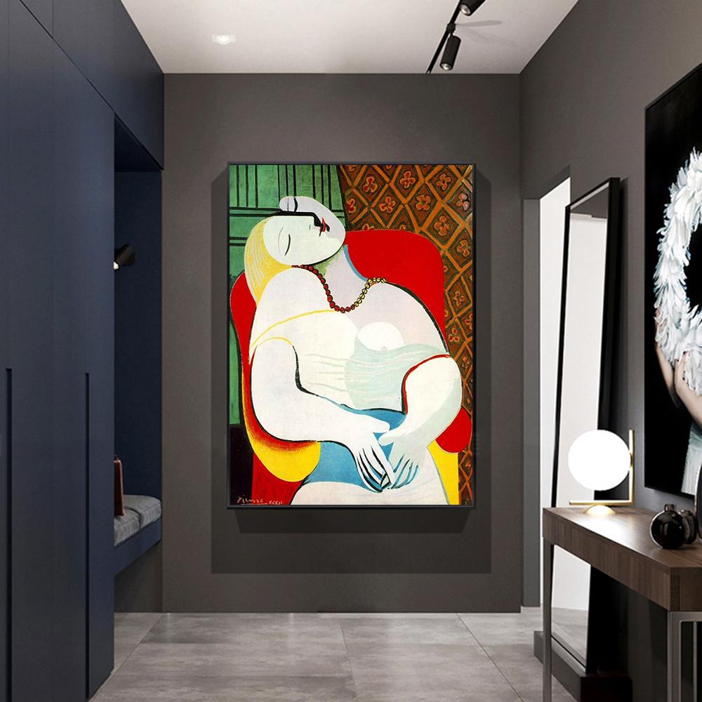 Изображение товара: Настенные плакаты и принты dreamwoman от Picasso абстрактные картины на холсте в скандинавском стиле для декора гостиной