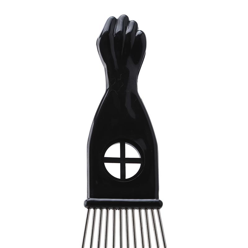 Изображение товара: Профессиональная расческа для салонного использования, черная металлическая расческа для африканских палочек, Расческа с широкими зубцами, расческа для вьющихся волос