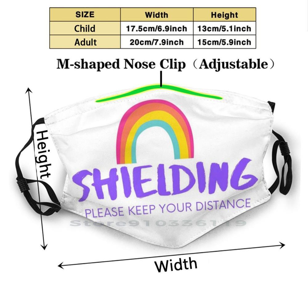 Изображение товара: Экранирование-пожалуйста, сохраняйте расстояние-печать на расстоянии многоразовый фильтр Pm2.5 «сделай сам» маска для рта защитная маска для детей