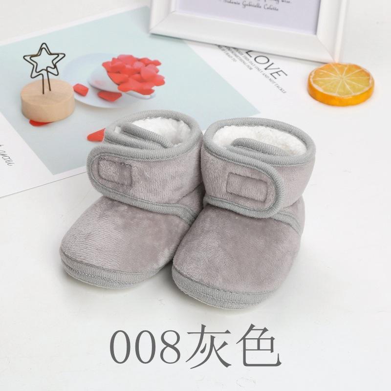 Изображение товара: 2020 детские теплые ботинки для новорожденных; Зимние ботинки для маленьких девочек и мальчиков; Зимние ботинки с мехом на мягкой подошве для детей 0-18 месяцев