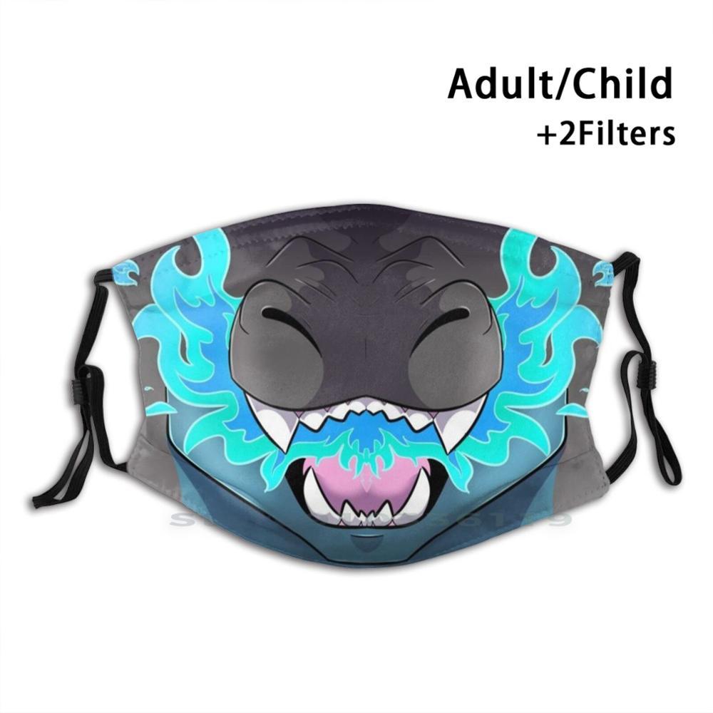 Изображение товара: Многоразовая маска для рта Zard X Pm2.5 с фильтром DIY для детей Anthro Furry Dragon