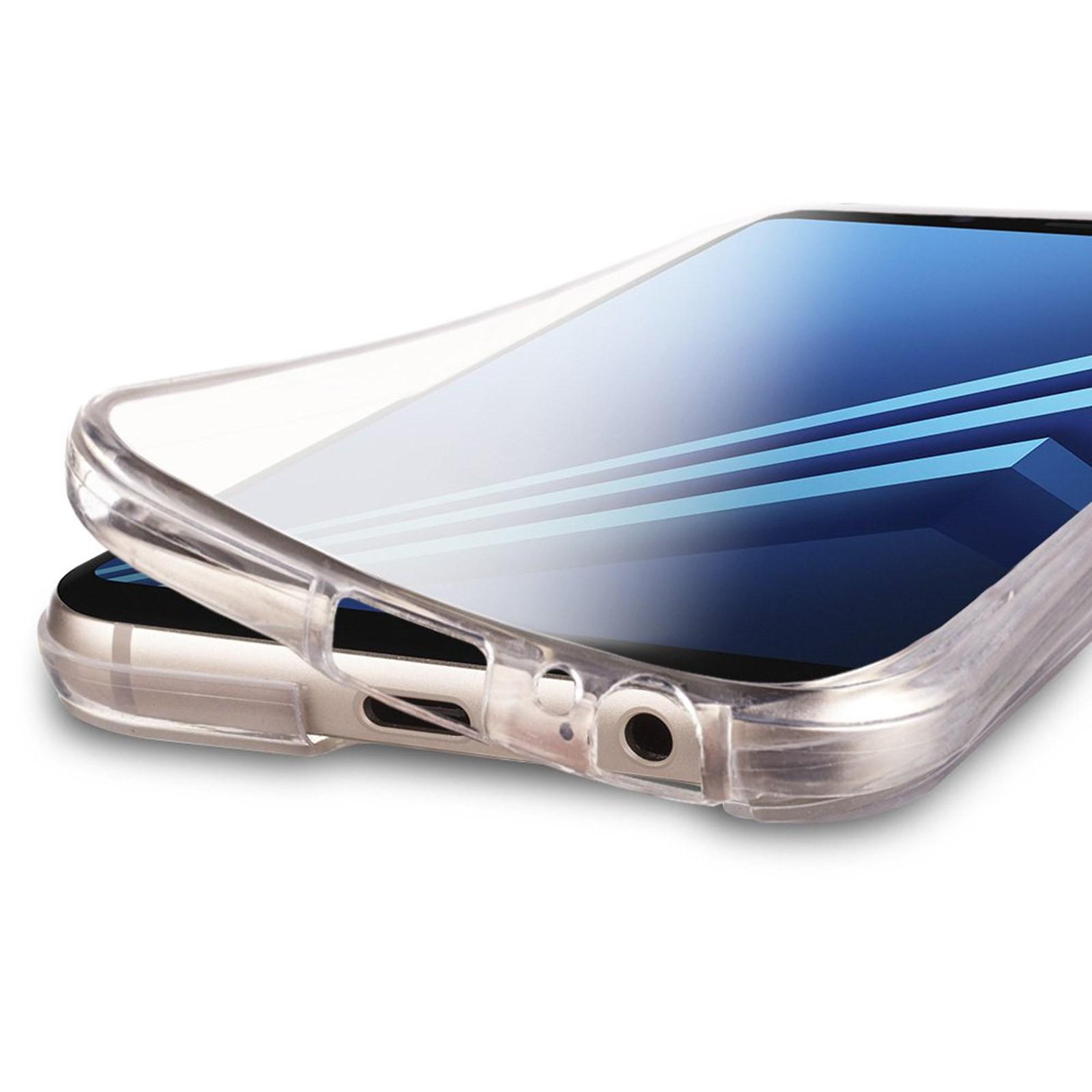 Изображение товара: TBOC чехол для Samsung Galaxy A8 (2018) - A5 (2018) - Полностью прозрачный Чехол [Силиконовый ТПУ] двусторонний [360 градусов]