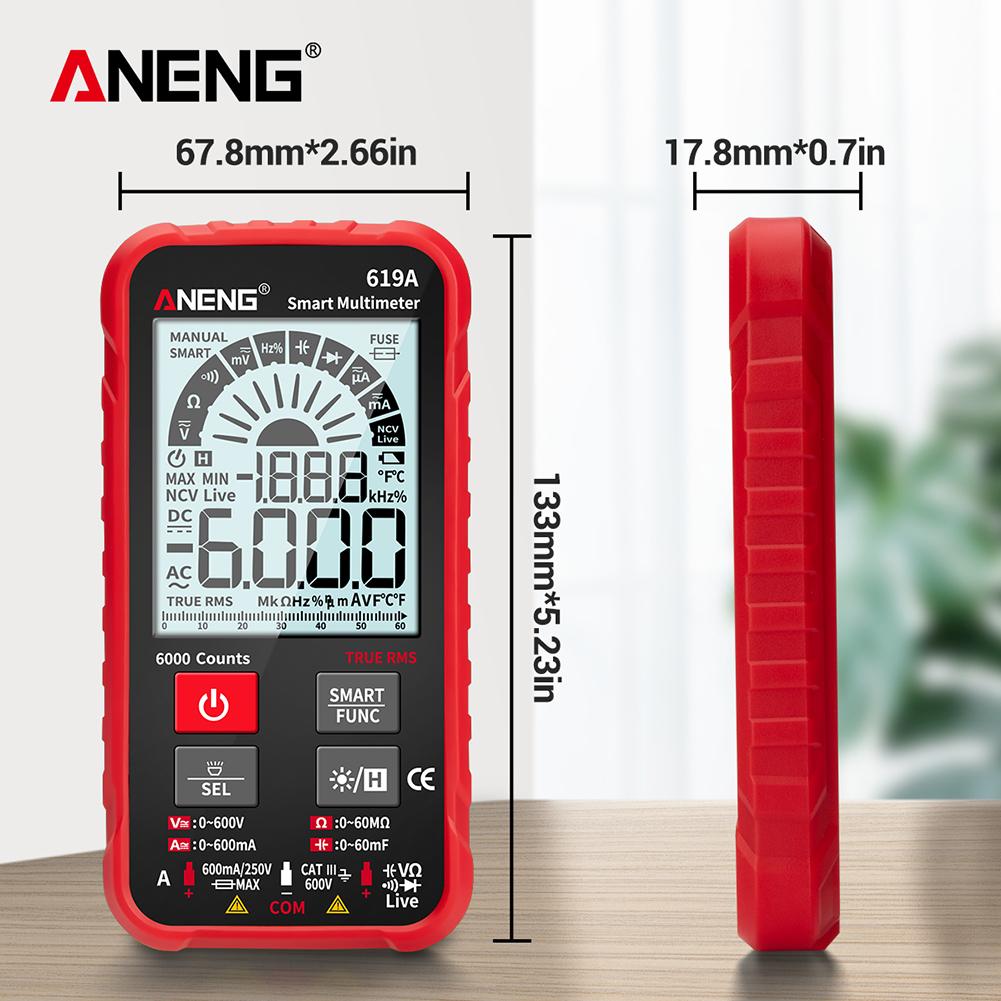 Изображение товара: Цифровой мультиметр ANENG 619A с ЖК-дисплеем, 6000 отсчетов