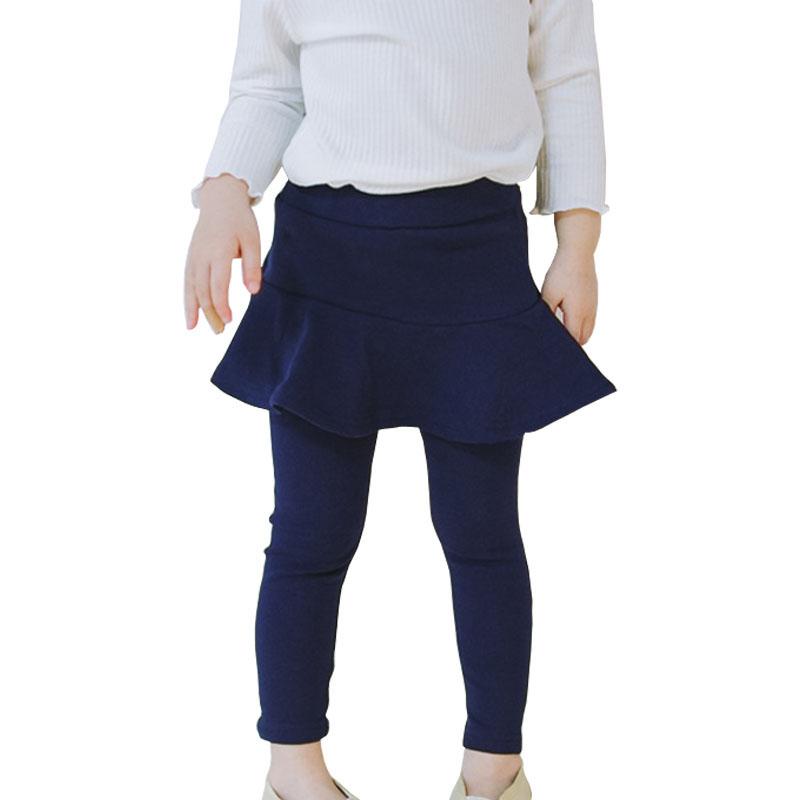 Изображение товара: Хлопковые Штаны для маленьких девочек; юбка-брюки для маленьких девочек; милые детские леггинсы; брюки с оборками; повседневная детская одежда; сезон весна-осень