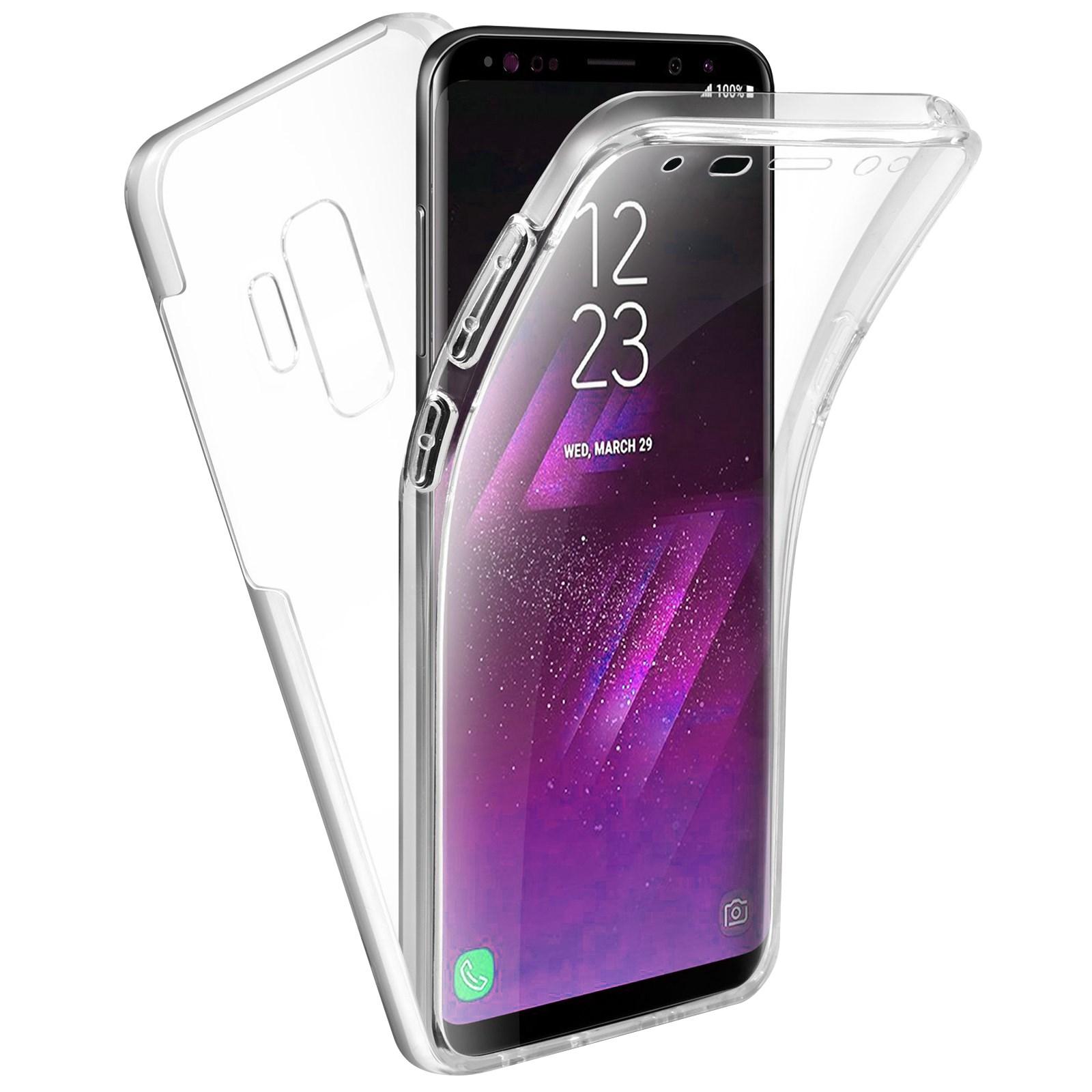 Изображение товара: TBOC чехол для Samsung Galaxy S9 Plus - S9+ - Чехол [Прозрачный] Полный [Силиконовый ТПУ] двусторонний [360 градусов] мобильный телефон