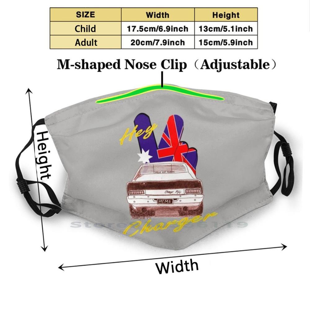 Изображение товара: Многоразовая маска для рта Hey Charger с фильтром Pm2.5, детская маска Плимут Pop с зарядным устройством, доблестный папа Мопар, День отца