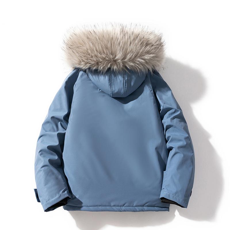 Изображение товара: Зимнее теплое пальто с хлопковой подкладкой, Мужская Утепленная куртка в стиле пэчворк, модная уличная одежда в стиле хип-хоп, Толстая куртка, верхняя одежда для мужчин