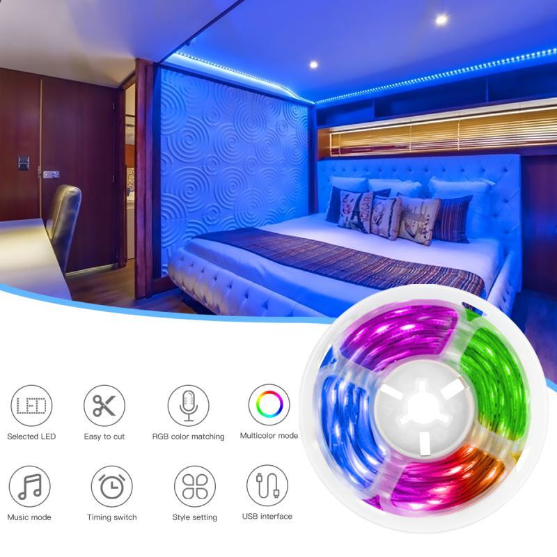 Изображение товара: 1 шт. RGB 5050 Светодиодный светильник с веревкой с гибкой лентой водонепроницаемый RGB светодиодный светильник Bluetooth контроль цвета Changin App Control СВЕТОДИОДНЫЙ пульт дистанционного управления