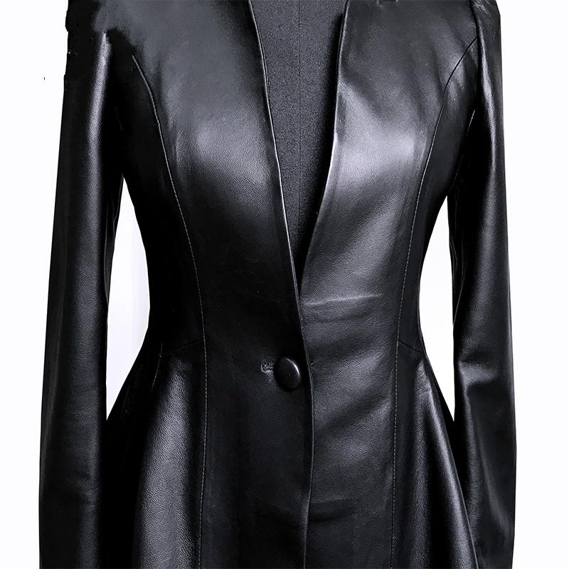 Изображение товара: Куртка женская из натуральной кожи, верхняя одежда в Корейском стиле, винтажная из овчины, уличная одежда, ZT3374, весна-осень 2020