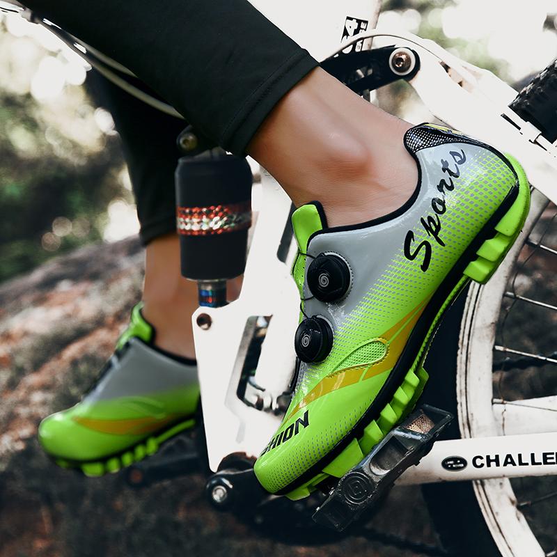 Изображение товара: Новинка 2020, Высококачественная обувь для горных велосипедов, Профессиональные уличные самоблокирующиеся велосипедные кроссовки, мужские шоссейные велосипедные кроссовки SPD, спортивная обувь