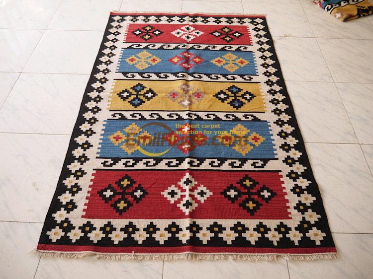 Изображение товара: Ковер ручной работы из шерсти в японском стиле ковер килим/125*185 см