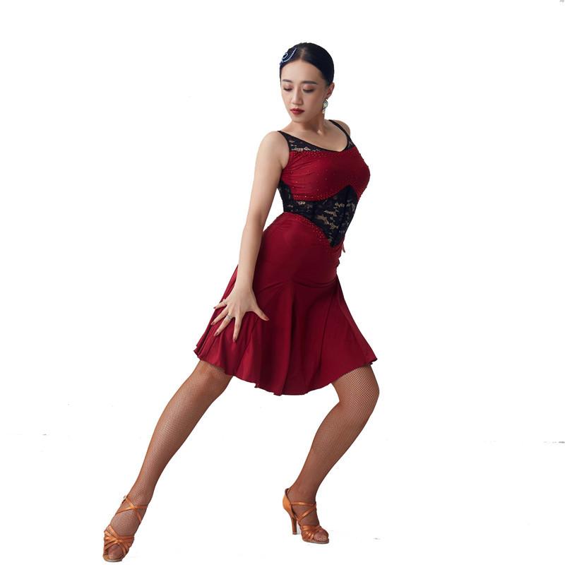 Изображение товара: LP-2003 новый национальный стандарт, женское платье для латинских танцев, платье для занятий спортом, высокое качество, чача самба, платье для танцев для взрослых