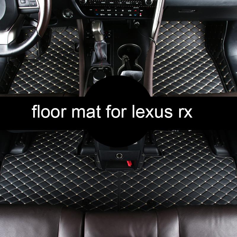 Изображение товара: Кожаные автомобильные коврики Lsrtw2017 для Lexus Rx Rx330 Rx400h Rx350 Rx200t Rx300 Rx450h 2003-2020 2019 2018 Rx430, коврик