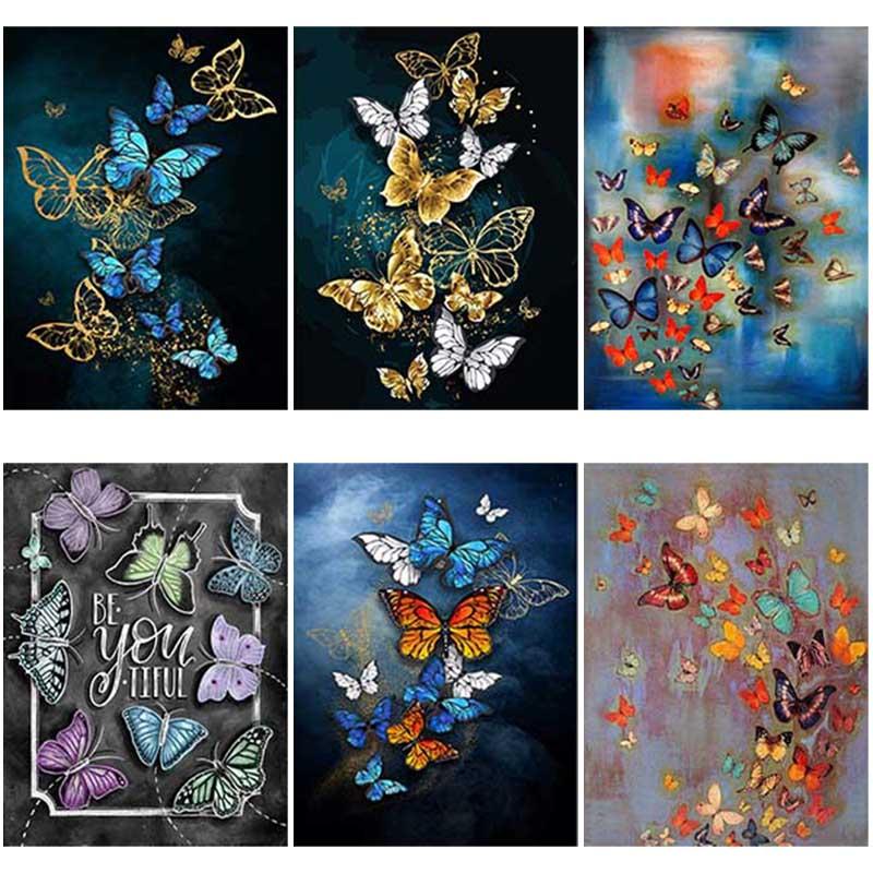 Изображение товара: DIY 5D Diamond Painting Butterfly Diamond Art Embroidery Full Round/square Drill Animal Cross Stitch Gift Rhinestones Home Decor