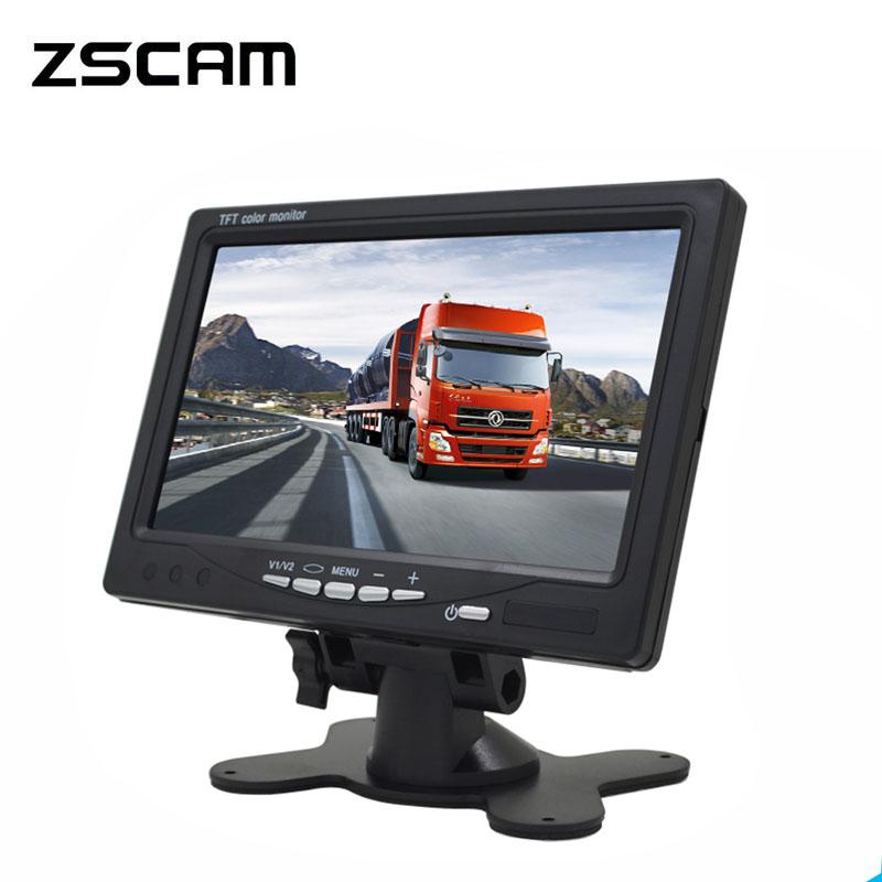 Изображение товара: ZSCAM Mini Digital 1024*600 7-дюймовый ЖК-монитор CCTV камера наблюдения AHD/аналоговый монитор безопасности IPS для видеокамеры