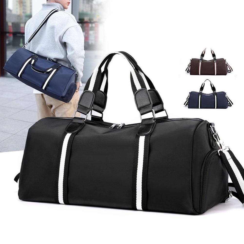 Изображение товара: Уличная Водонепроницаемая однотонная сумка для женщин и мужчин, дорожная сумка для хранения, спортивная сумка для фитнеса и багажа, спортивная сумка