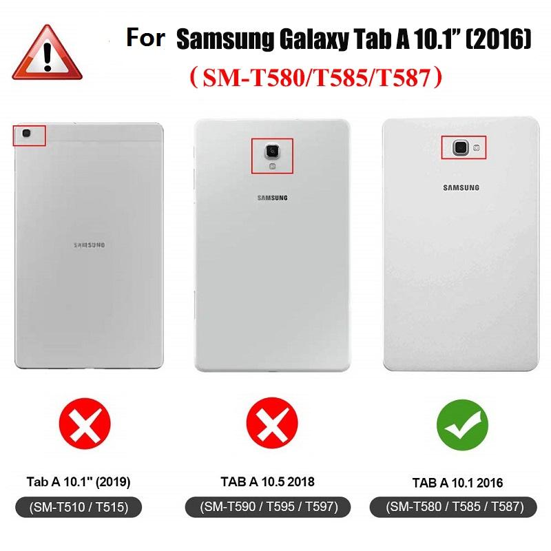 Изображение товара: Деловой флип-чехол для Samsung Galaxy Tab A 10,1 2016 T580 T585 T580N T585N умный держатель с подставкой Магнитный чехол с функцией автоматического пробуждения сна