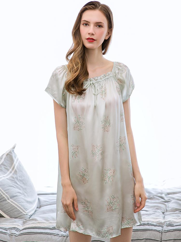 Изображение товара: Ночная рубашка женская из натурального шелка, 16 момме, 100%