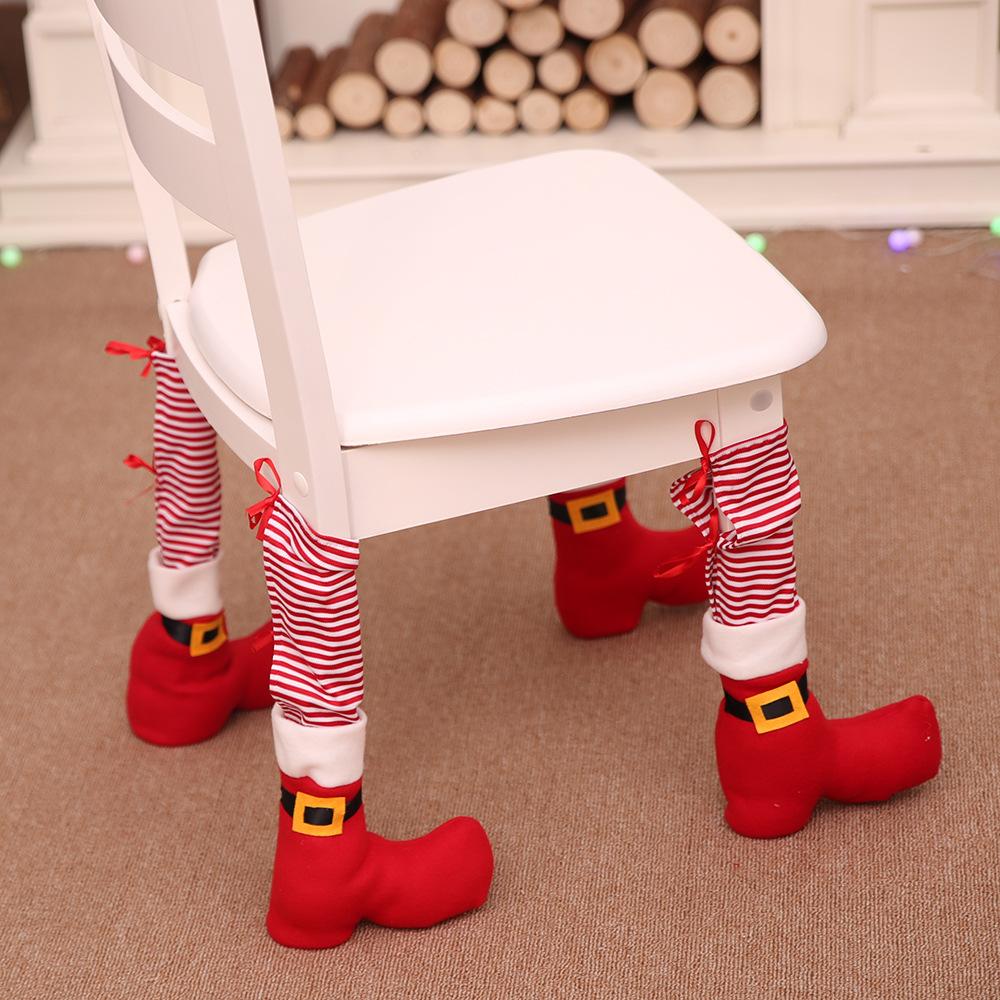 Изображение товара: Hotsale Christmas decorations table foot cover home decoration table chair cover chair cover stool leg Christmas chair cover
