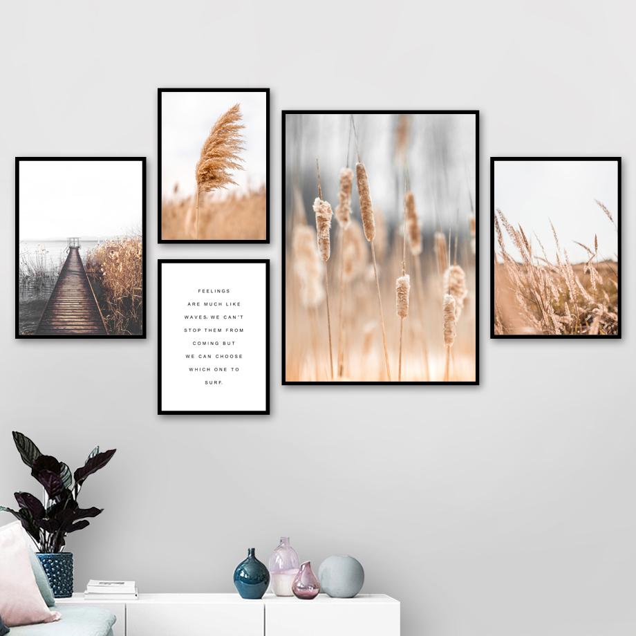 Изображение товара: Настенная картина с изображением осеннего пейзажа, постеры и принты на холсте в скандинавском стиле для украшения гостиной