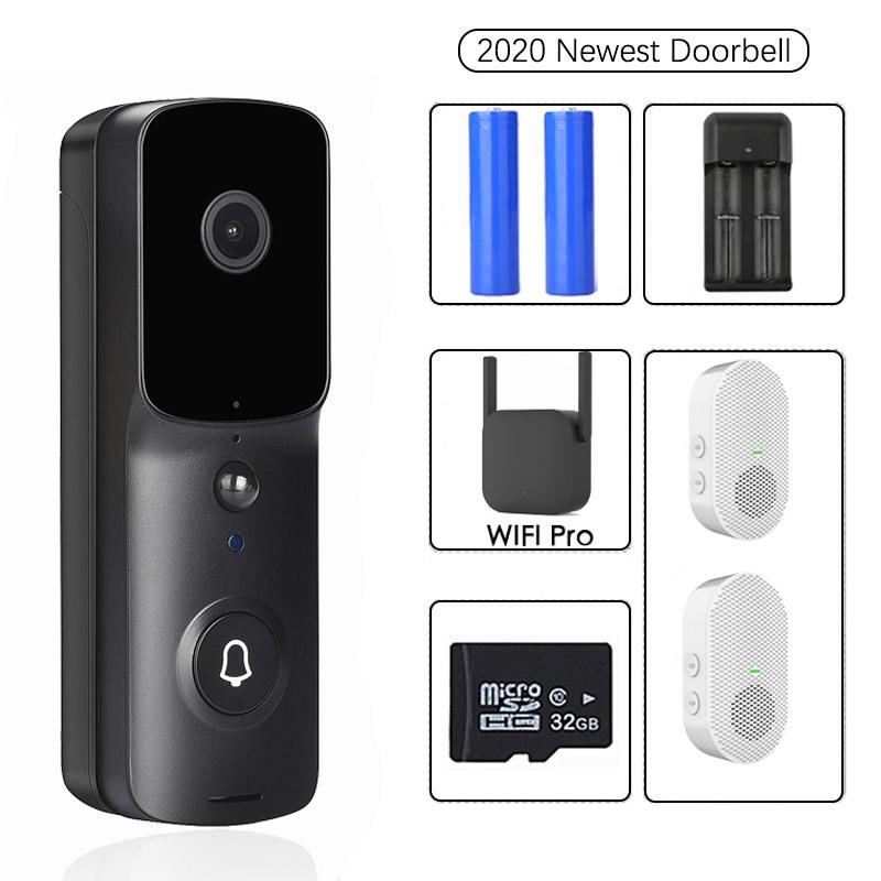 Изображение товара: 2020 Новый M30 умный WiFi видео дверной звонок камера визуальный домофон с чимом ночного видения IP дверной звонок беспроводная домашняя камера безопасности