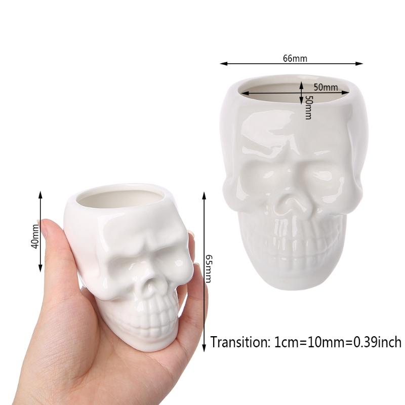 Изображение товара: Творческий Череп керамический цветочный горшок зеленый суккулент Плантатор Контейнер Для Растений Декор