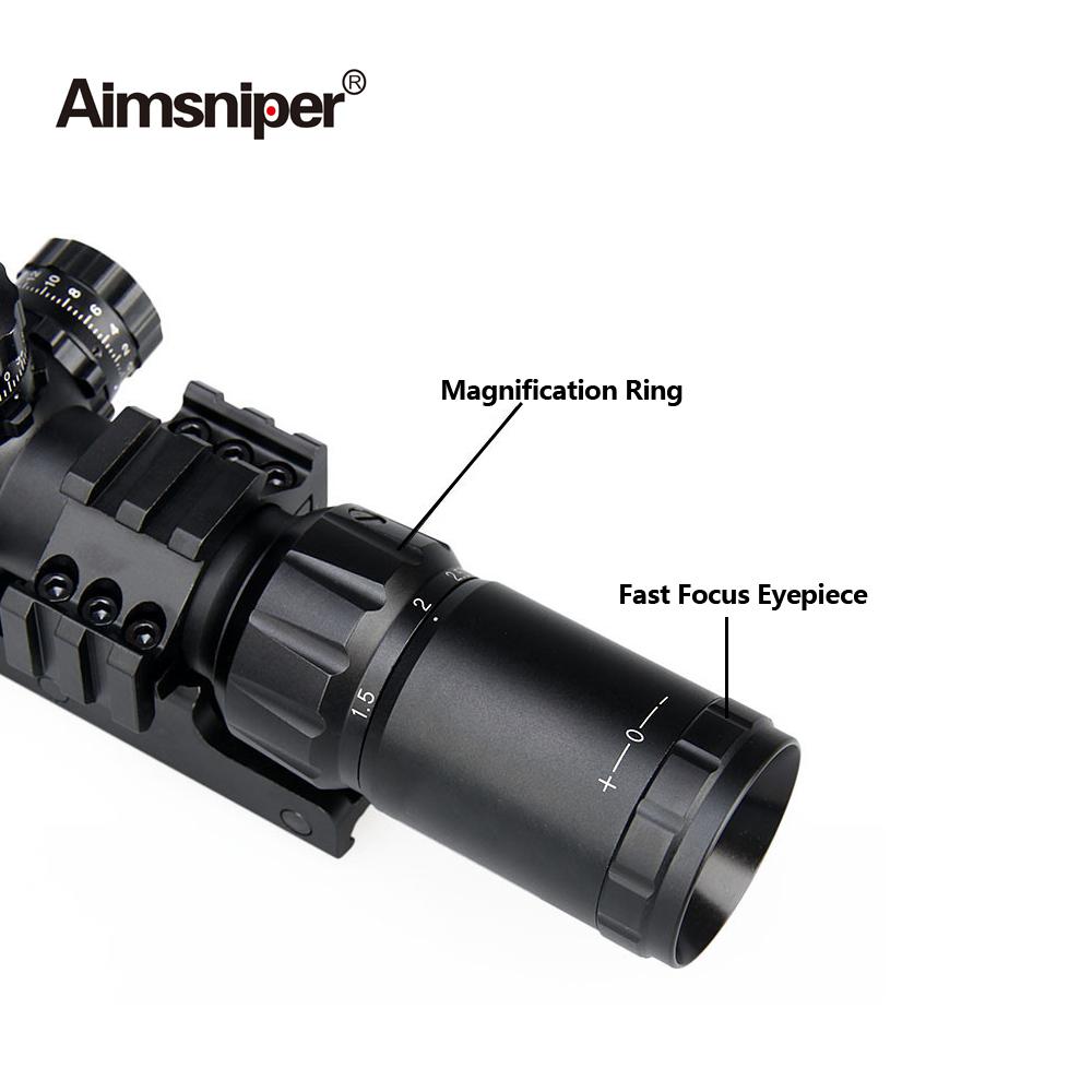 Изображение товара: Охотничий прицел 1,5-4x30, тактический оптический прицел с подсветкой RGB, со смещением Вивера, для страйкбола, снайпера