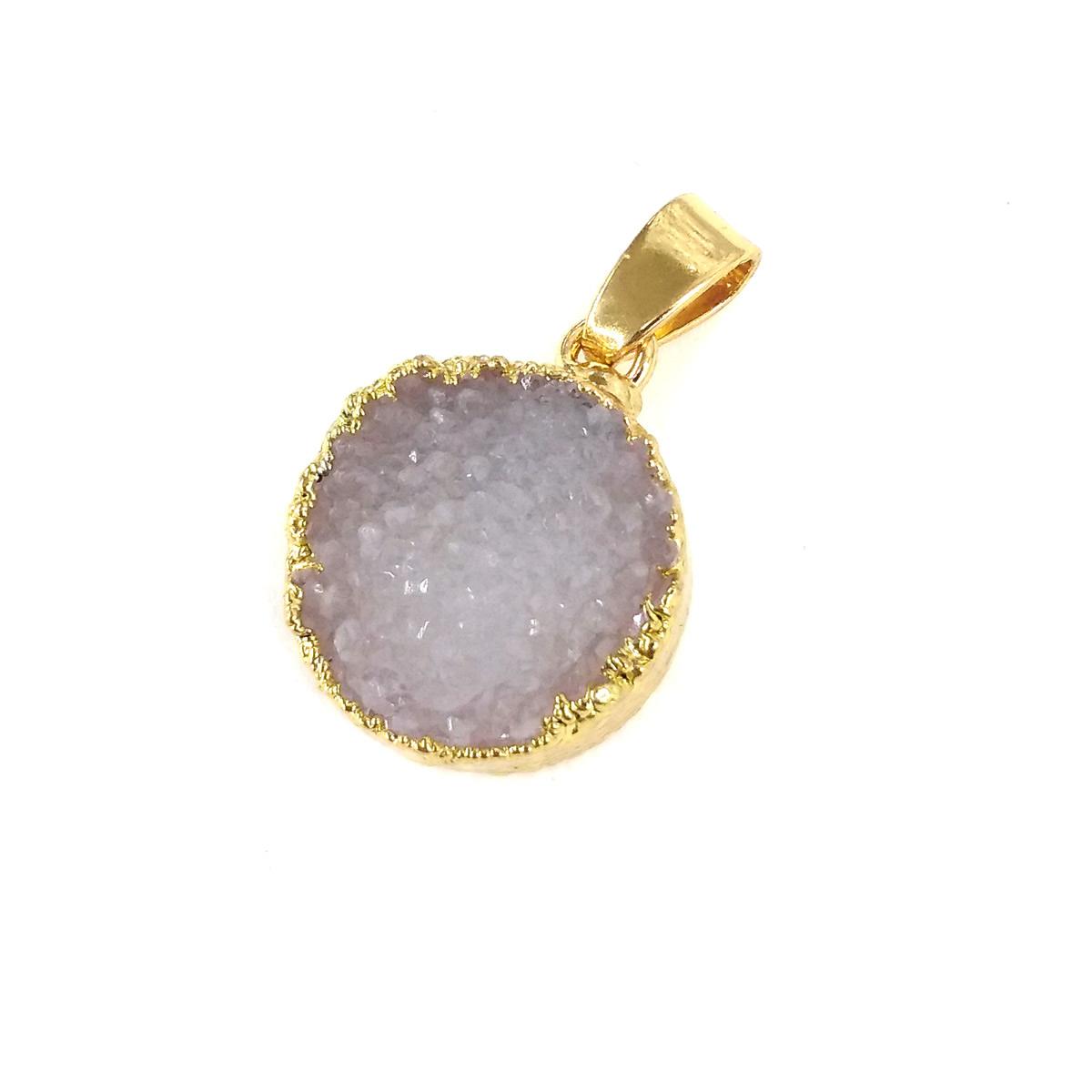 Изображение товара: Ожерелье из натурального камня, агата, кварца, драгоценный камень, изысканные подвески, искусственное ожерелье 15x25 мм