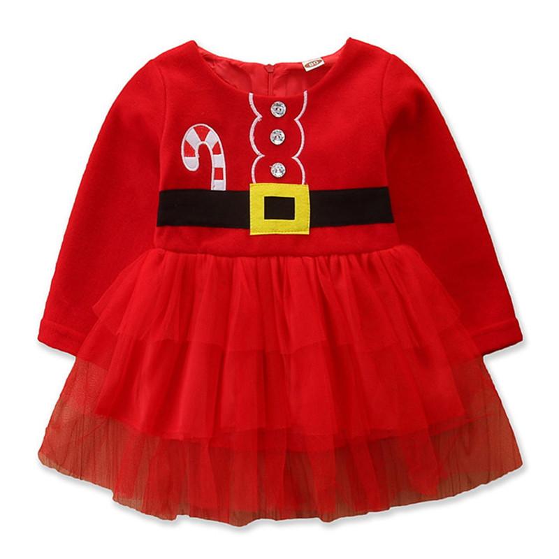 Изображение товара: Рождественское платье для девочек, осенне-зимнее Хлопковое платье до колен, платья принцессы на новый год, Хэллоуин, вечерние фатиновый костюм