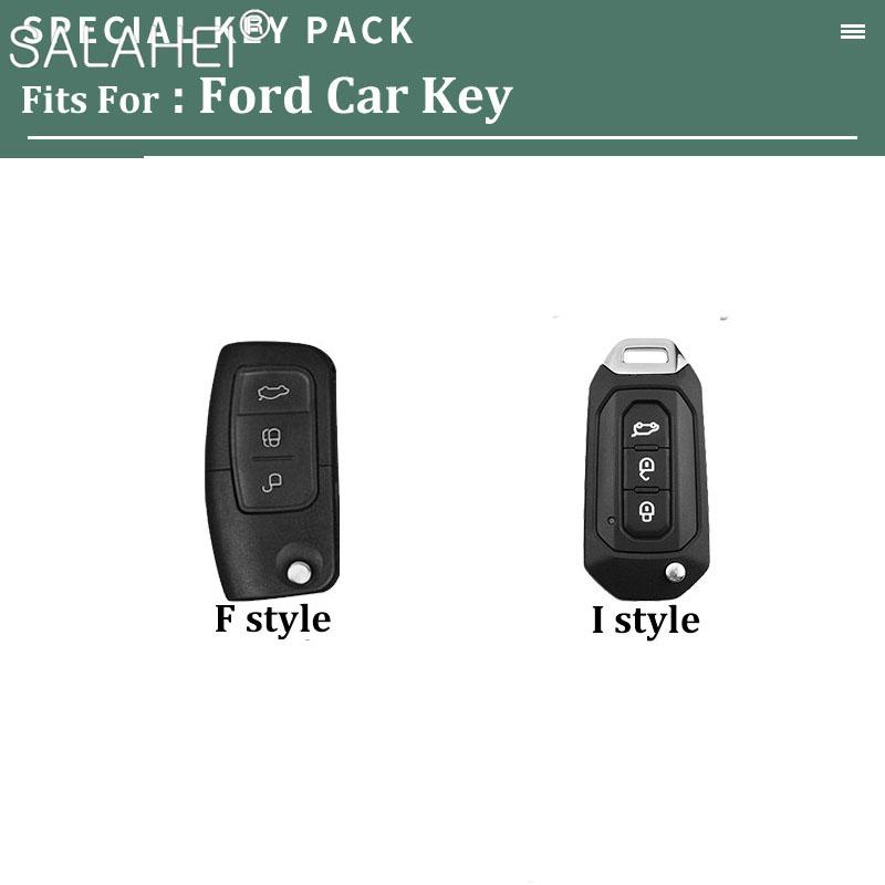 Изображение товара: Кожаный чехол для автомобильного ключа, чехол для Ford Focus 2 C-Max S-Max Ka Mondeo Galaxy Fiesta, складной чехол для автомобильного ключа, аксессуары