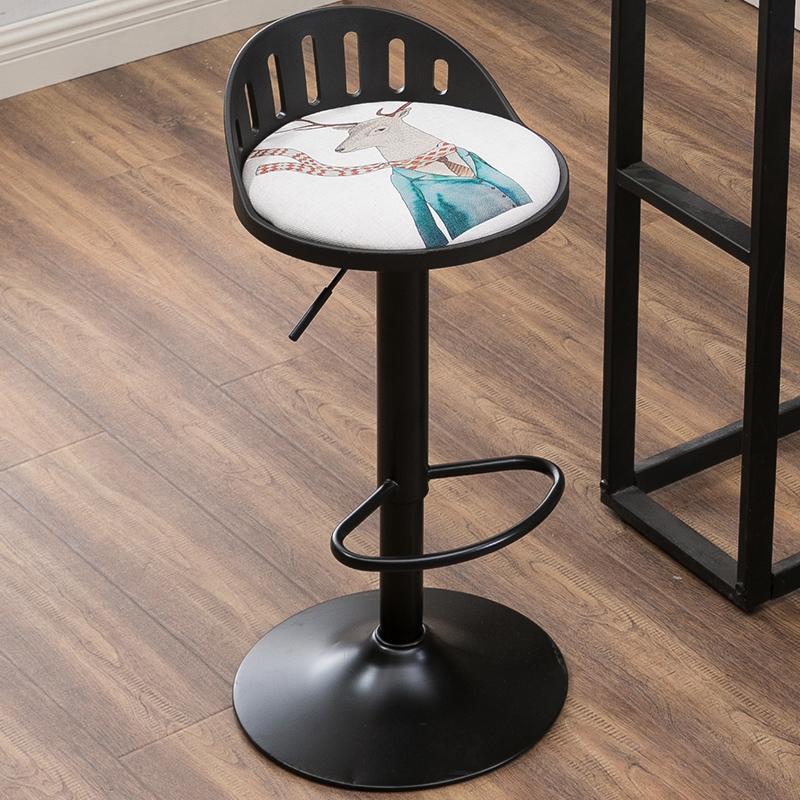 Изображение товара: Американский Ретро Барный Стул, подъемник, высокий стул, барный стул, поворотный Европейский задний барный стул, передний кассир