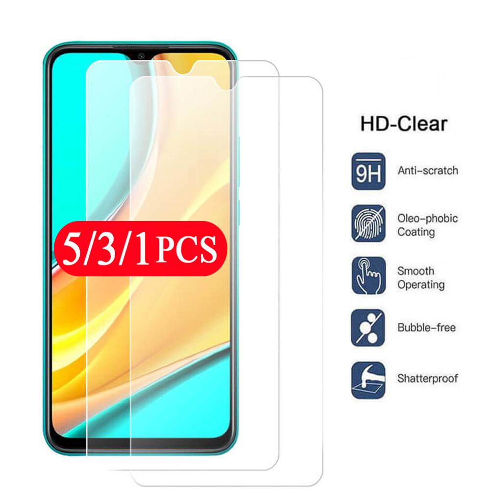 Изображение товара: 5/3/1Pcs tempered glass for xiaomi redmi 10X 9A 9C note 9 9s 8 8T pro max phone screen protector on the glass 8A protective film