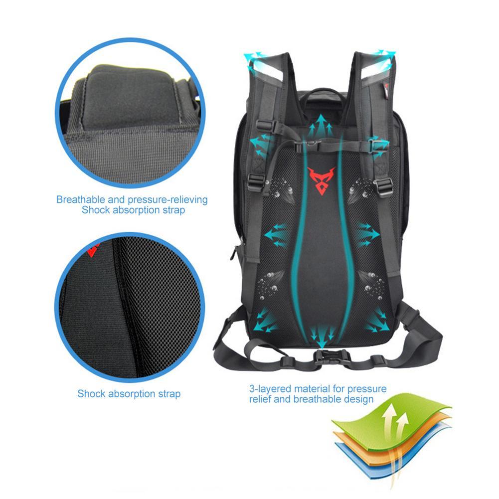 Изображение товара: Новая водонепроницаемая сумка для моторного бака, черная сумка для топливного бака, сумка на седло для мотоцикла, сумка на плечо, мотоциклетный рюкзак