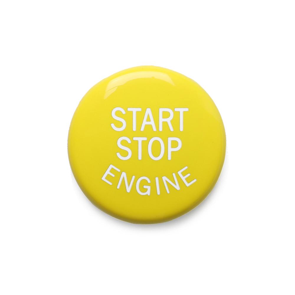 Изображение товара: Желтый переключатель включения и остановки двигателя автомобиля, нажимная кнопка, сменная Крышка для BMW 3, 5 серии, E36, E90, E91, E60, X1, E84, X3, E83, X5, E70, X6, E71, E72