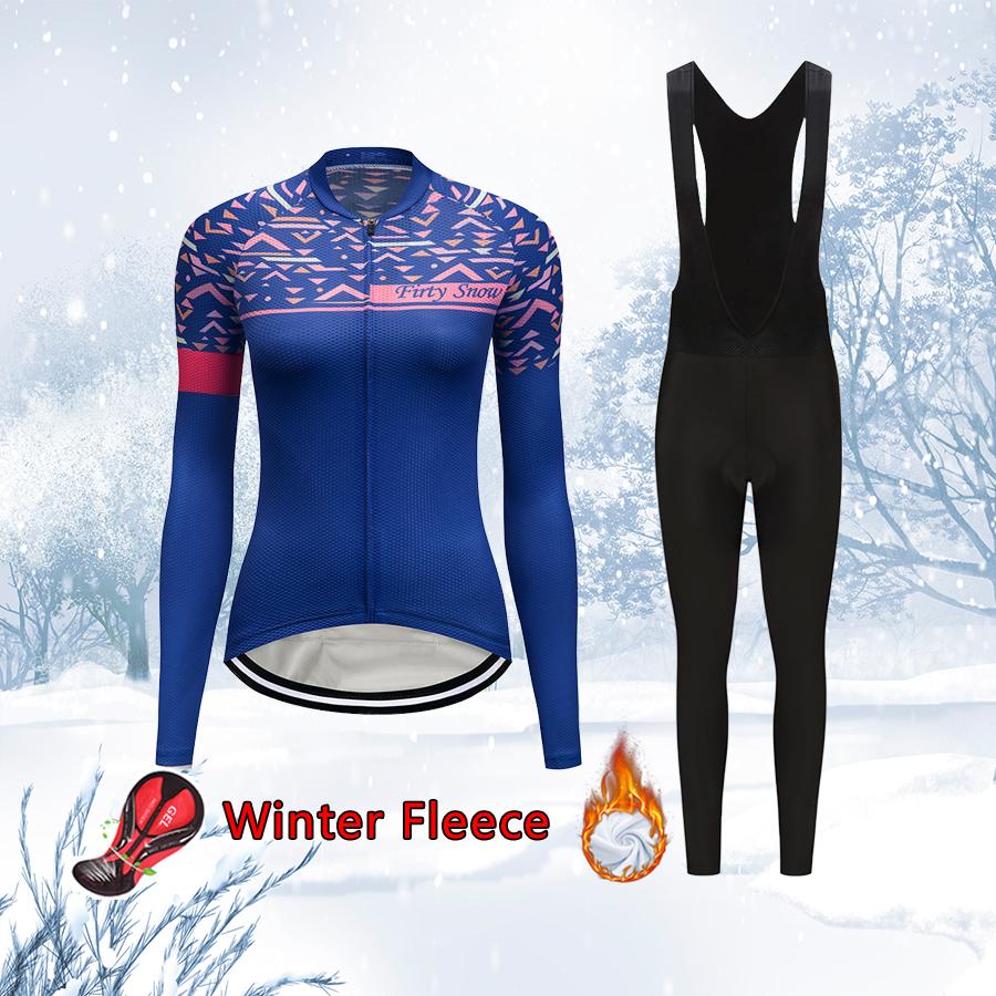 Изображение товара: Утепленная флисовая велосипедная футболка, Женский комплект 2022, зимняя велосипедная одежда, ретро велосипедная одежда, спортивный костюм, Майо, Униформа, платье, костюм